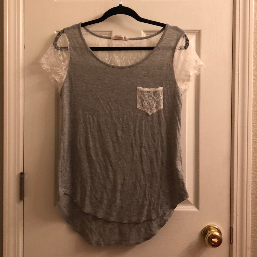 Gray Lace Shirt